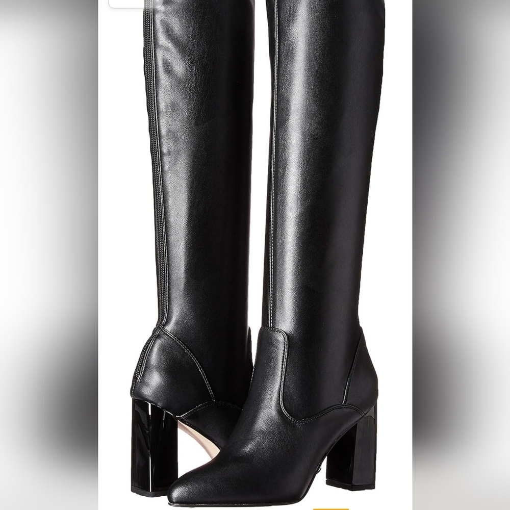 Franco Sarto Womens Katherine Black Pull On Tall Knee-High Boots Shoes Used